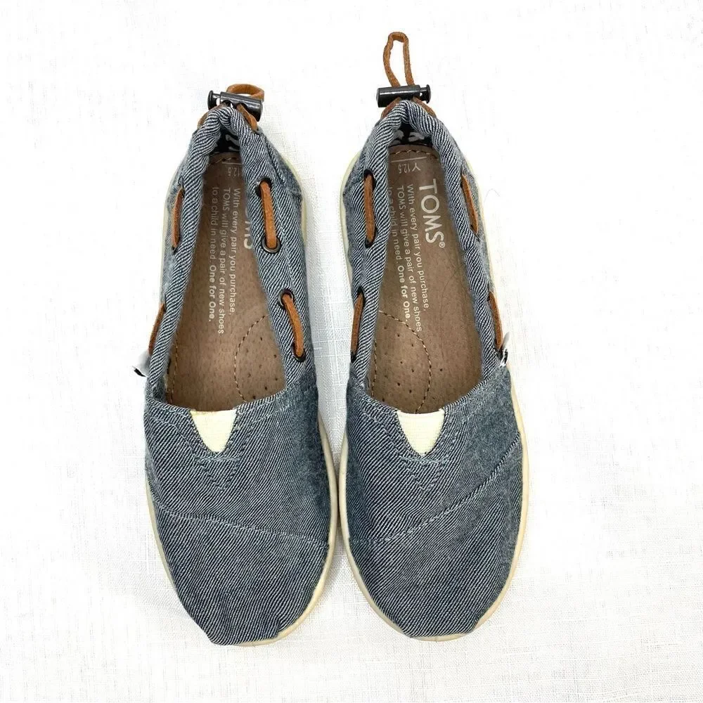 TOMS Denim Bimini Chambray Kids- Size 12.5